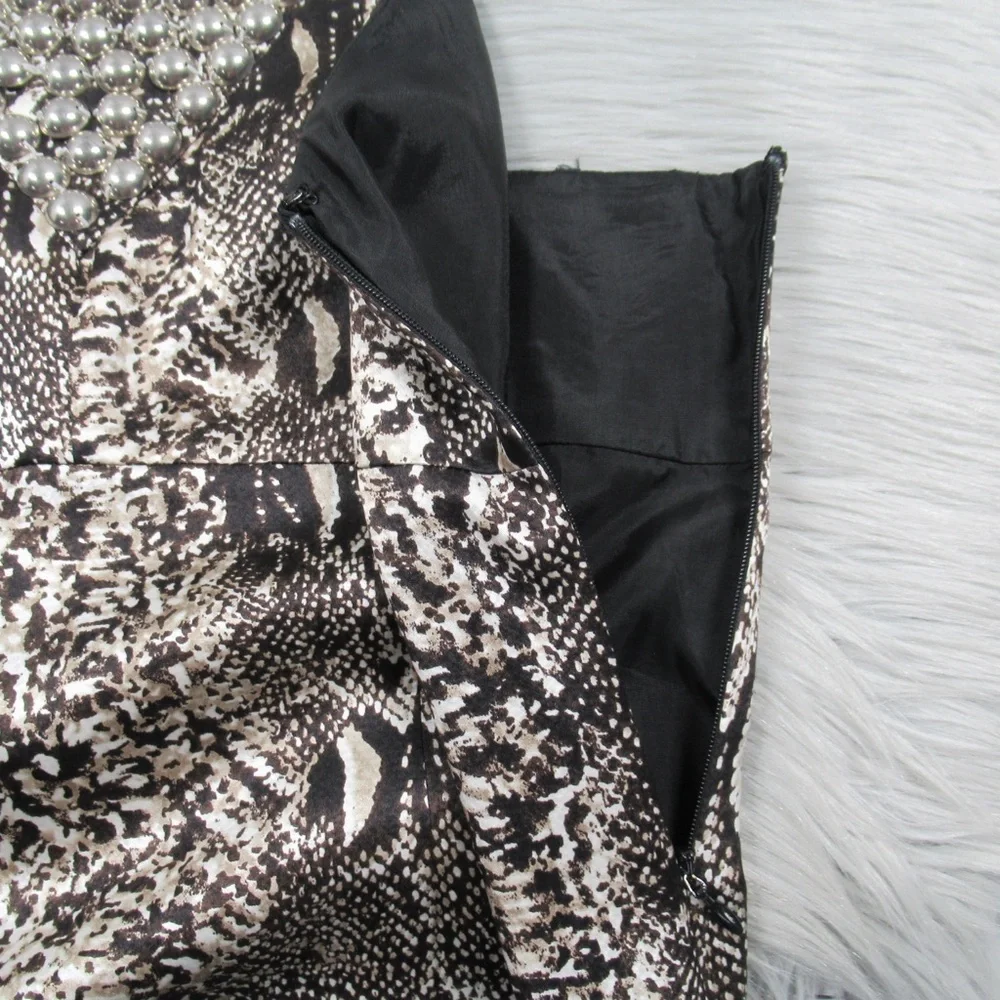 LAUNDRY by Shelli Segal Silk Snakeskin Print Mini Halter Dress Women’s Size 8